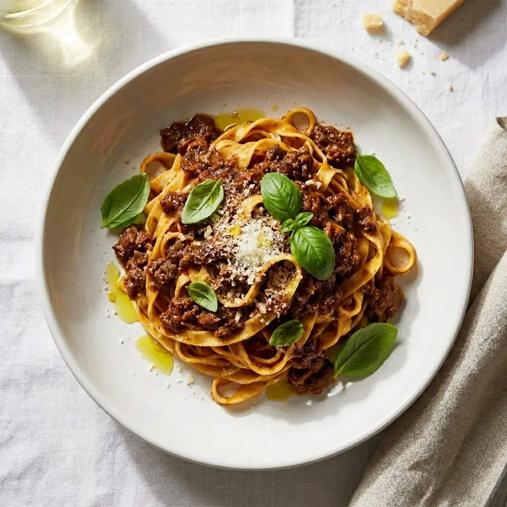 Tagliatelle al ragù di vitello