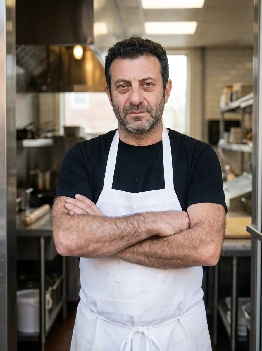 Portrait of Gabriele Conti, chef and co-owner